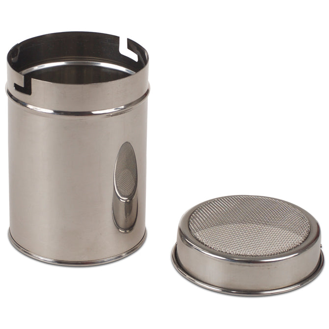 Premium Stainless Steel Powdered Sugar Dredger - Fine Mesh Shaker for Baking, Desserts & Coffee - Perfect for Dusting Cakes, Cookies & Hot Drinks