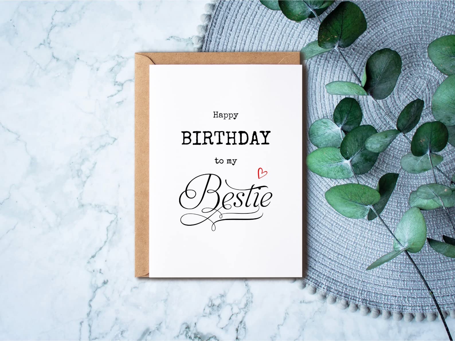 Best Friend Birthday Card - Love You Bestie for Birthday Wishes