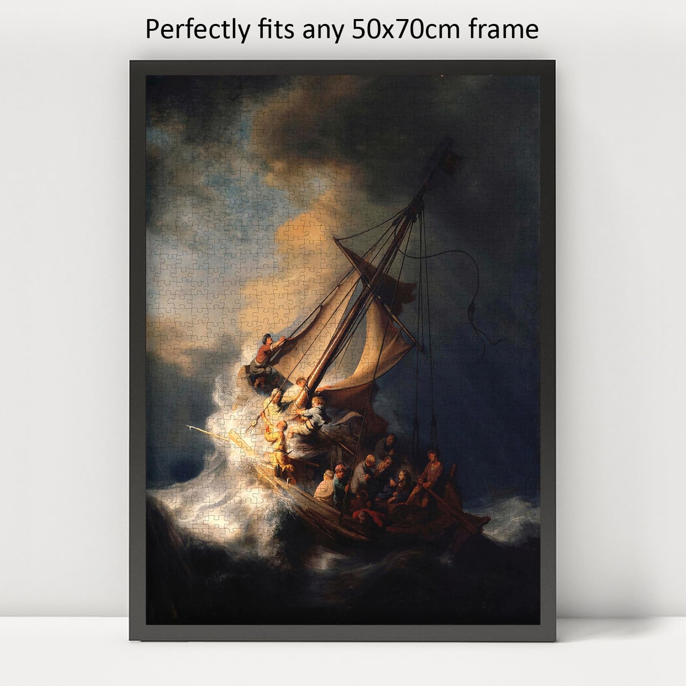 Rembrandt 1000-Piece Puzzle - Christ in The Storm for Home Decor & Gifts