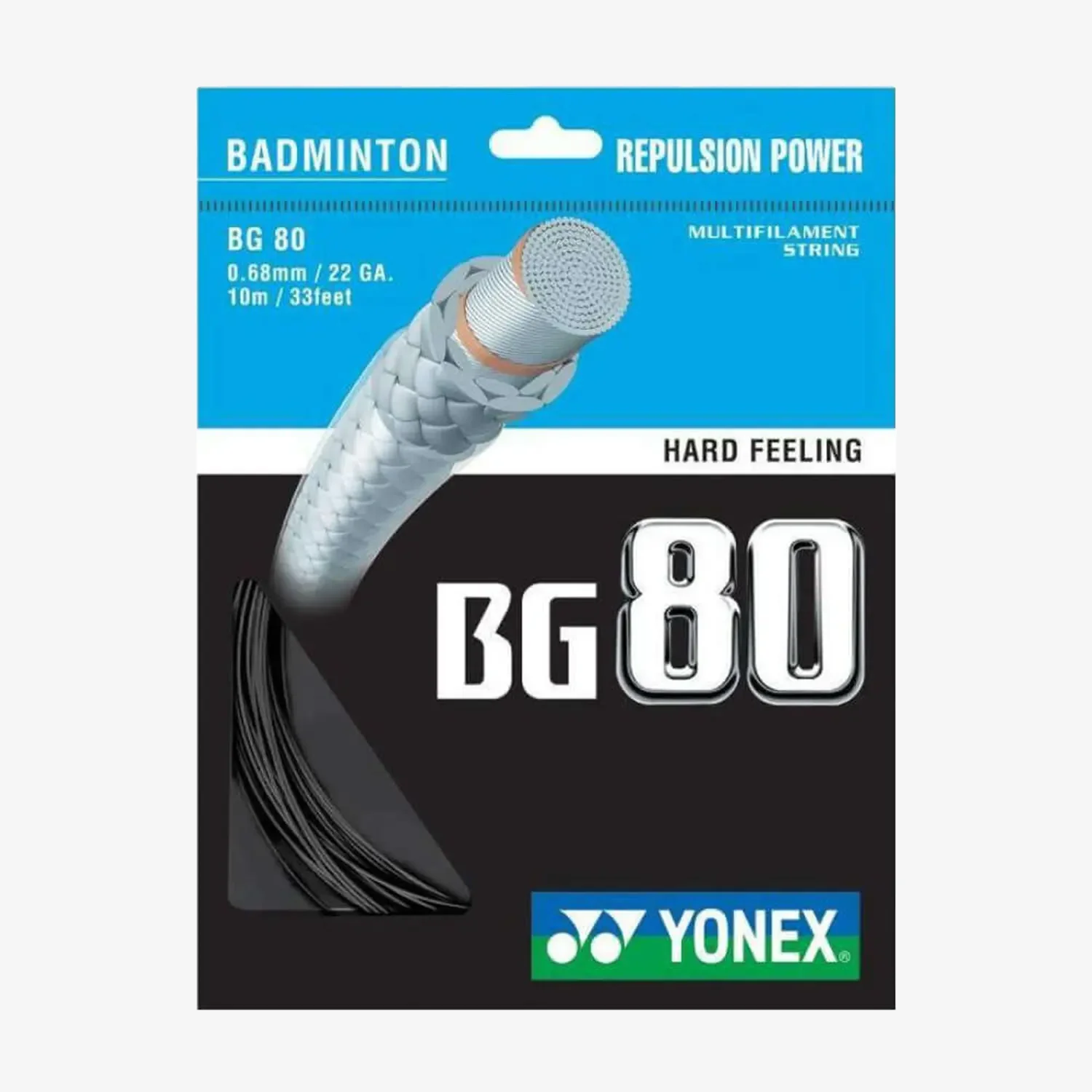 Yonex BG 80 Premium Badminton String - 10 Meter Reel (7 Color Options) | High Performance String for Competitive Play & Tournament Use