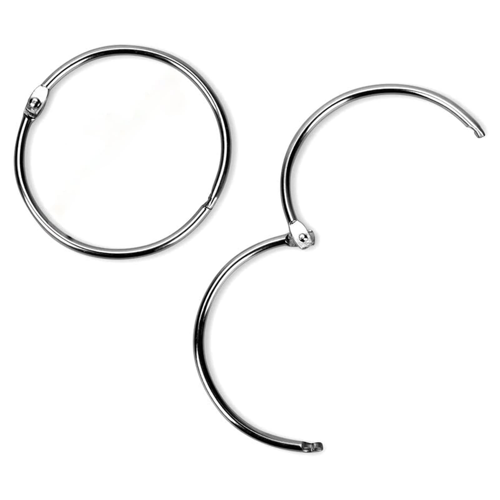 Simetufy 3 Inch Binder Rings (24 Pack) - Heavy Duty Metal Paper Rings, Large Key Rings, Extra Large Book Rings for Office, School, and Home Organization