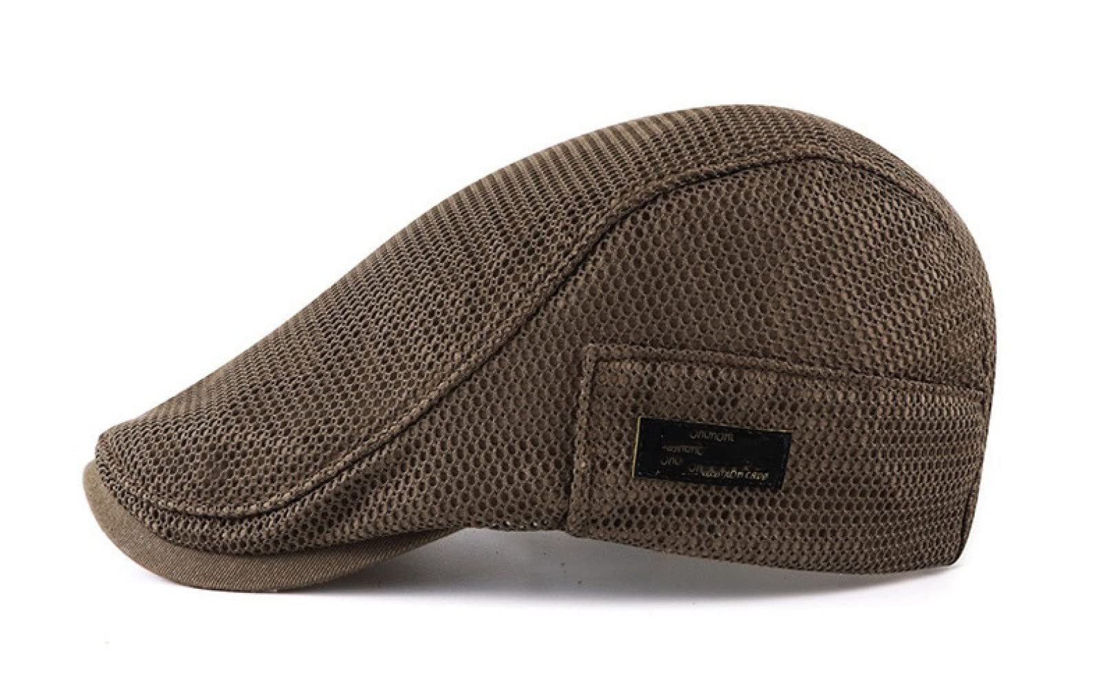 KIAZHAO Breathable Mesh Newsboy Cap for Men - Summer Golf Hat with Solid Flat Design - Perfect for Outdoor Activities, Casual Wear & Sports