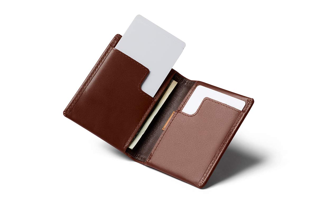 Bellroy Slim Sleeve - Ultra Thin Minimalist Leather Wallet for Men & Women | Holds 12 Cards & Cash | RFID Protection | Perfect for Everyday Carry, Travel & Business