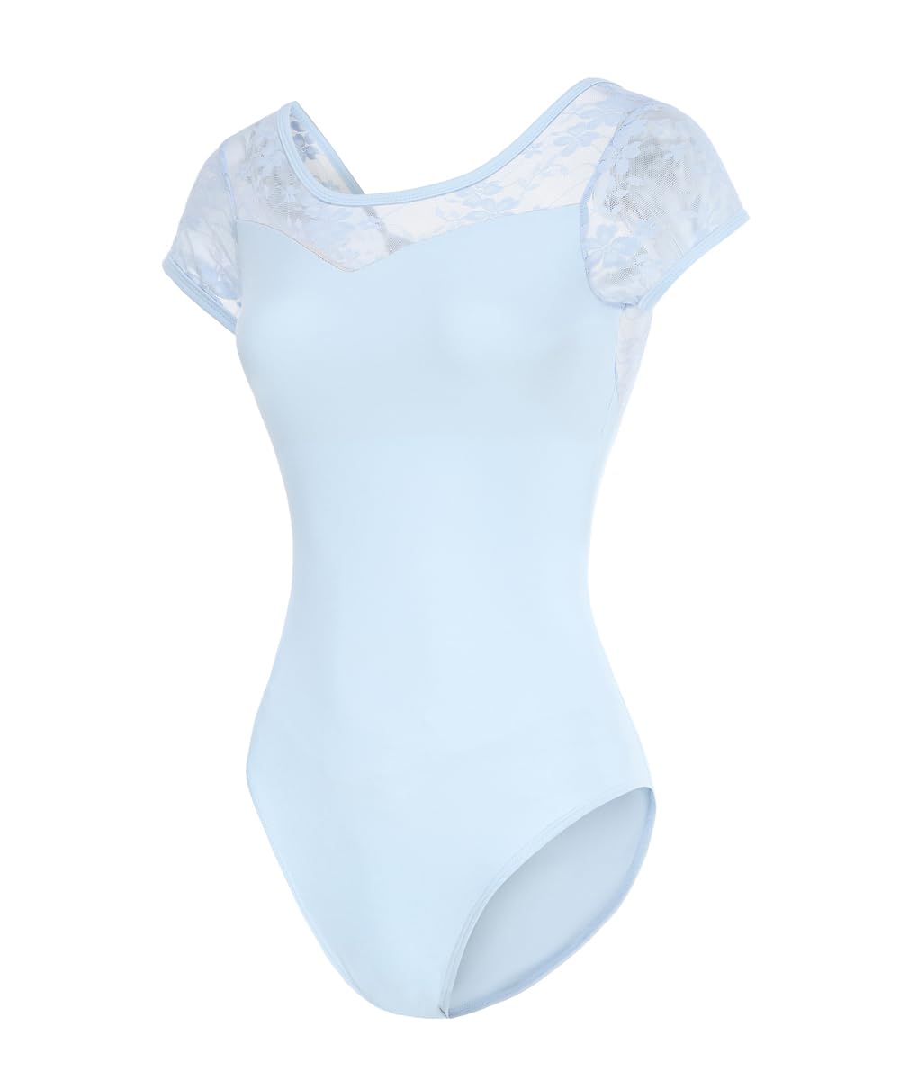 Women's & Girls' Ballet Dance Leotards - Short Sleeve Bodysuit for Ballet, Gymnastics & Dance Classes | Comfortable Stretch Fabric for Performance & Practice