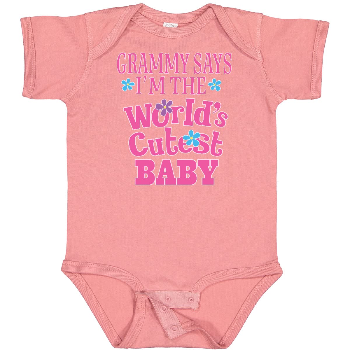 Inktastic Grammy Worlds Cutest Baby Bodysuit - Soft Cotton Infant Onesie for Newborns & Toddlers - Perfect for Family Photos, Baby Showers & Grandparents Gifts