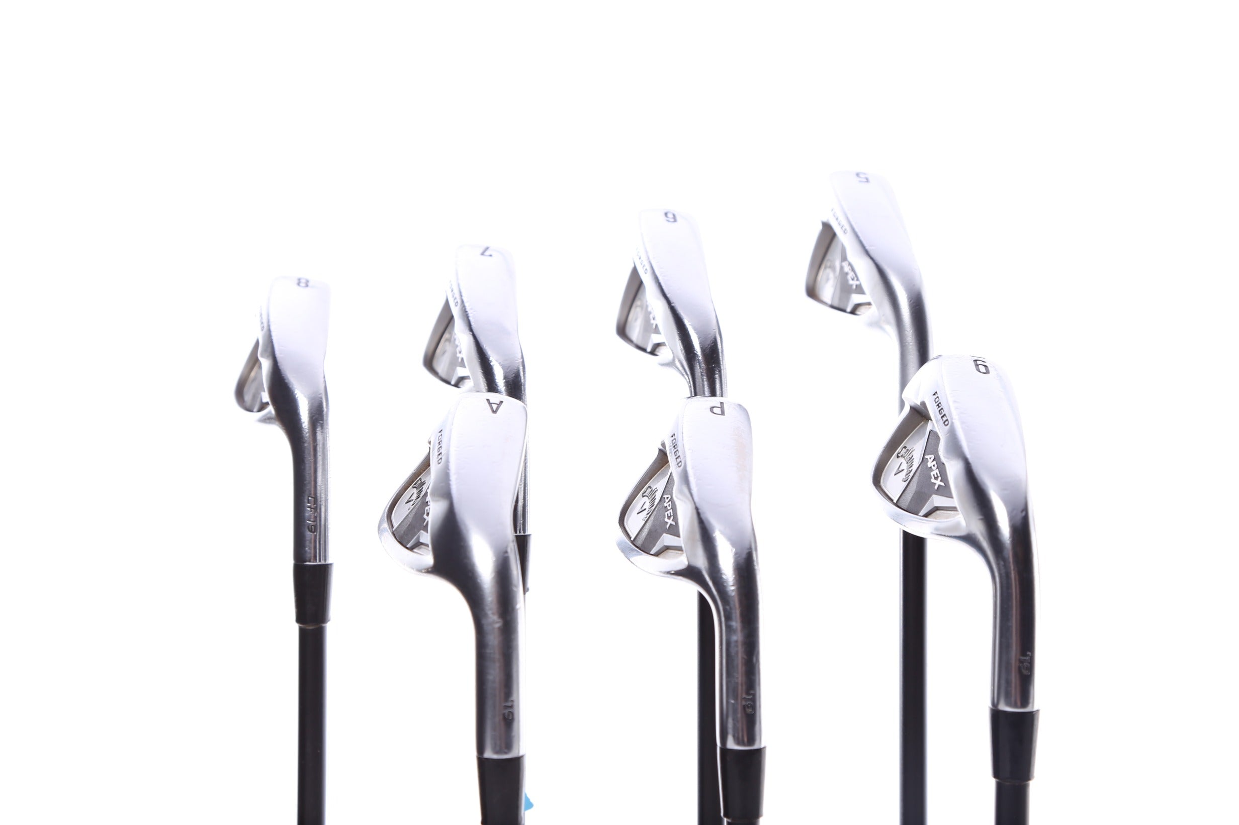 Used Callaway Apex 19 Iron Set 5-AW Right Handed Stiff Flex Golf Clubs for Men - Perfect for Driving Range & Course Play