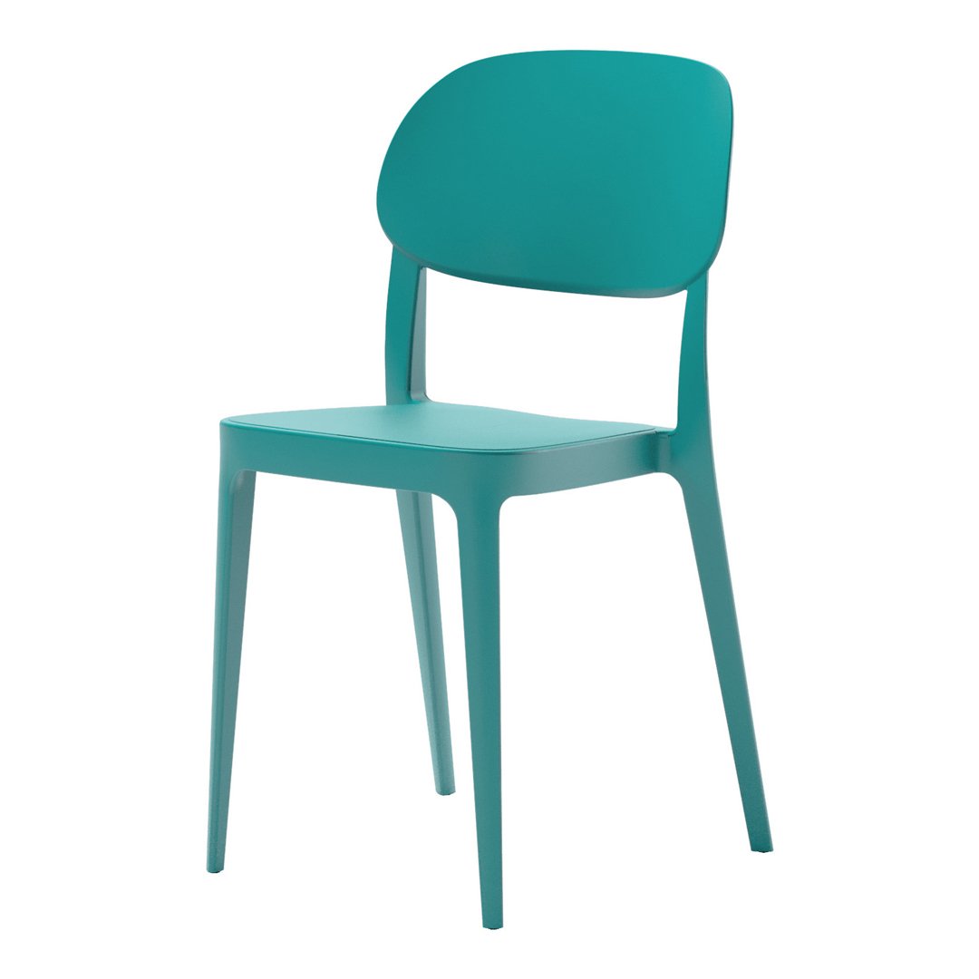 Amy Outdoor Side Chair - Stackable Patio Furniture for Garden, Pool, Deck & Backyard - Lightweight & Durable Resin Chairs for Outdoor Dining & Relaxation
