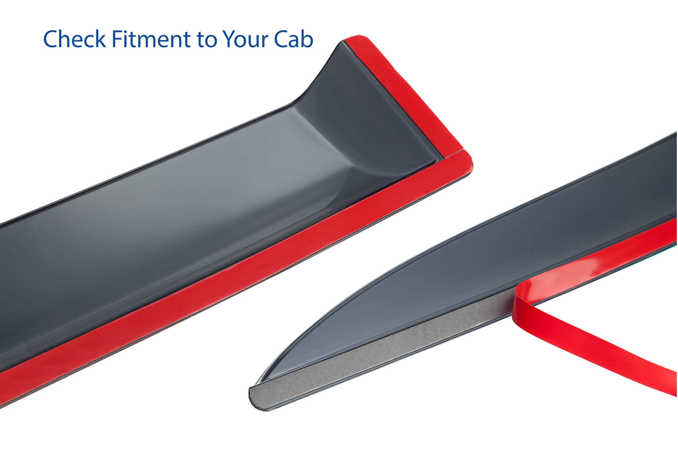Goodyear Shatterproof Side Window Deflectors for Honda CR-V (CRV) 2007-2011 - 4pc Tape-on Rain Guards & Vent Visors - Car Window Deflectors for Weather Protection & Improved Airflow - Perfect for Rainy Days & Highway Driving