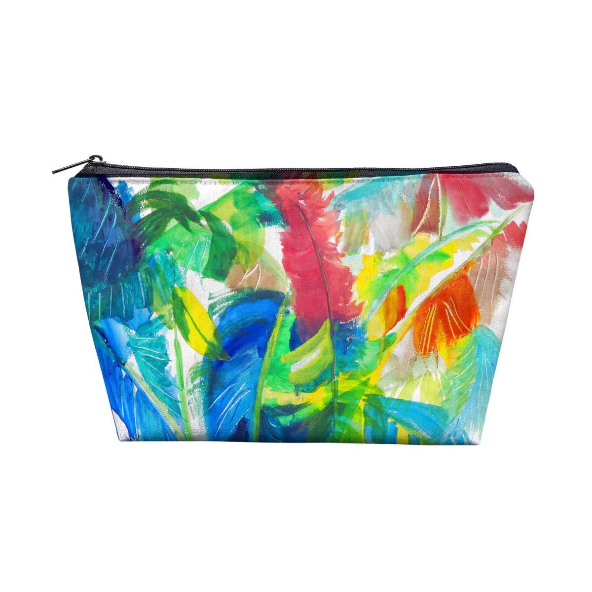Betsy Drake PC1113 8.5 x 6 Inch Abstract Palm Pouch - Stylish Cosmetic Bag for Travel, Makeup, and Toiletries | Perfect Gift for Women