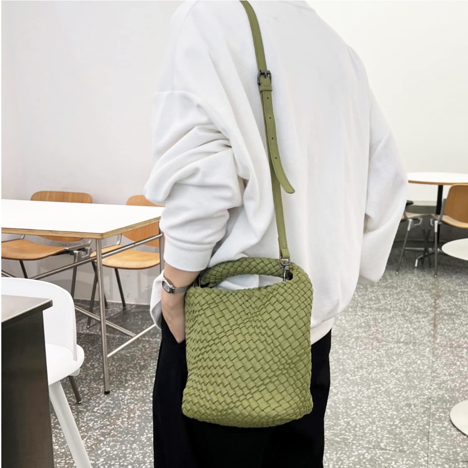 Stylish Vegan Leather Woven Handbag for Women - Cute Mini Hobo Tote & Crossbody Clutch Purse | Perfect for Casual Outings, Beach Trips & Everyday Use