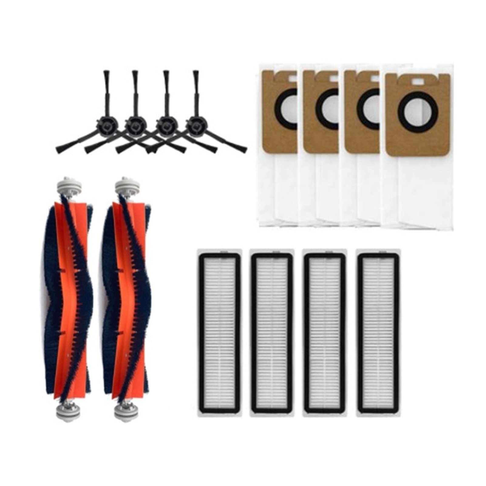 Dreame Bot Z10 Pro L10 Plus Vacuum Cleaner Accessories - Replacement Main Brush, Side Brush, Dust Bag & Filters - Compatible with MATTLEY Sweeping Robot - Perfect for Home Cleaning & Pet Hair Removal