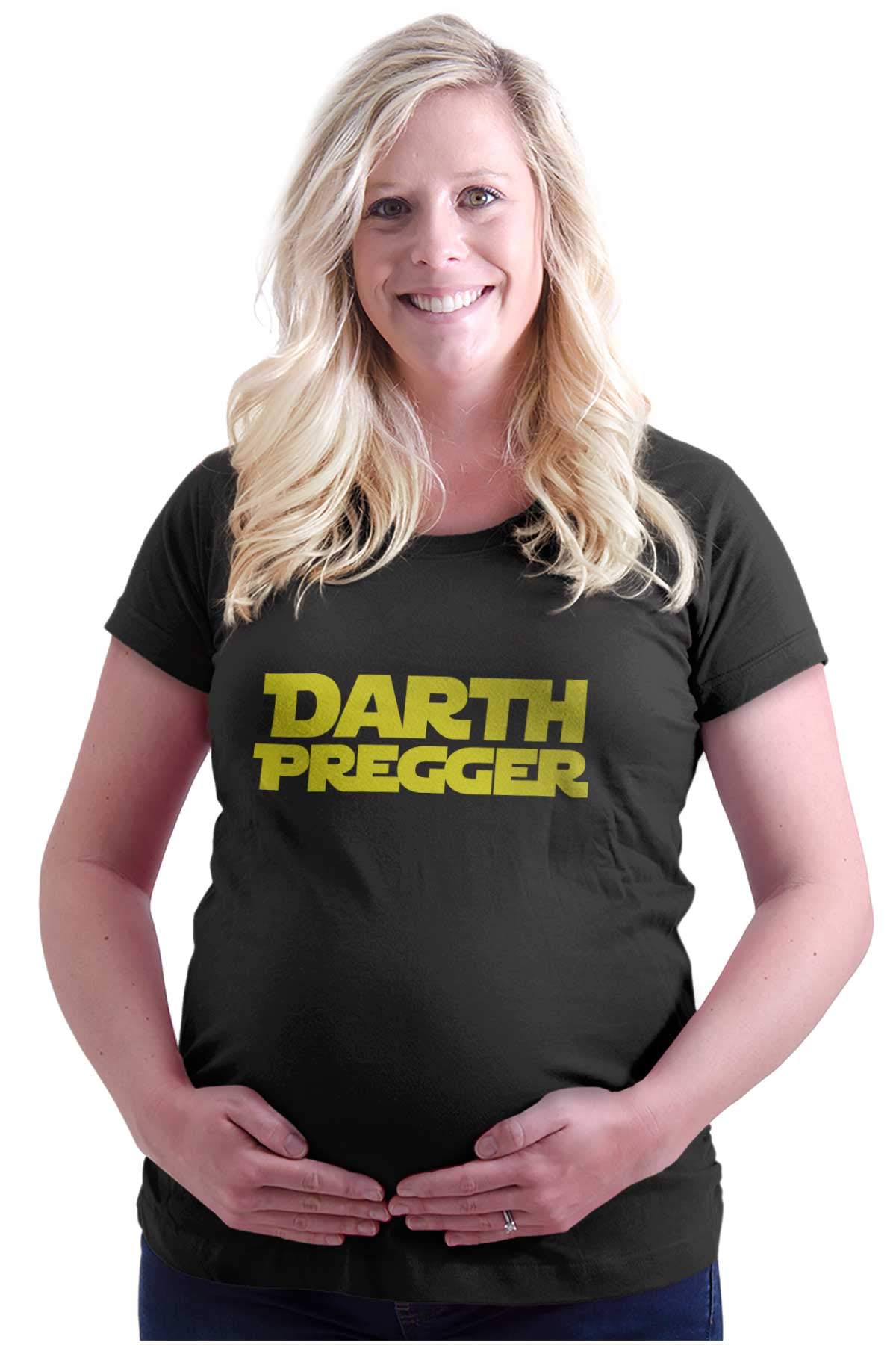 Brisco Brands Women's Maternity Dark Lord Pregnant Galaxy Graphic T-Shirt - Comfortable Cotton Pregnancy Tee for Expecting Moms, Perfect for Casual Wear, Baby Showers & Maternity Photos