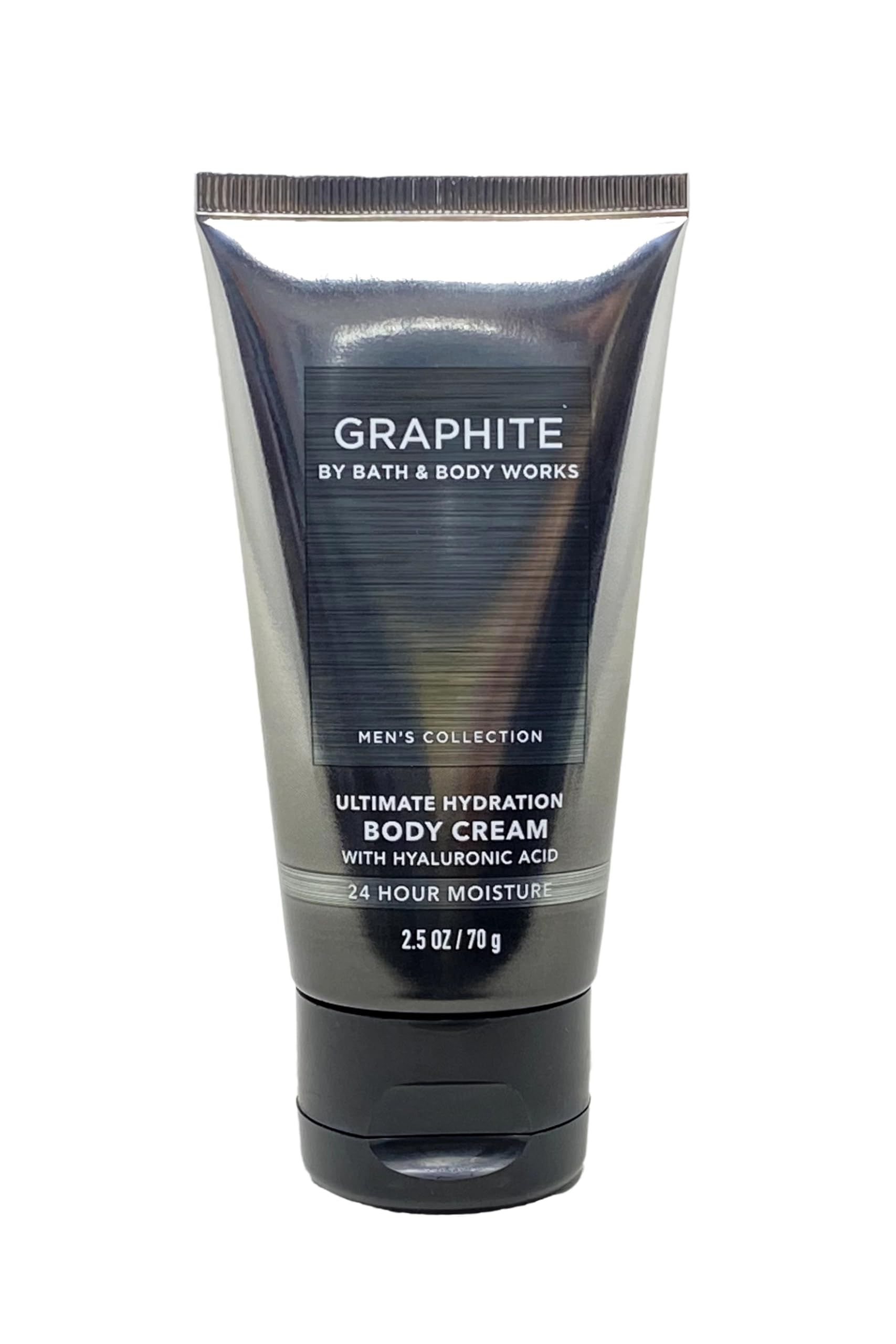 Bath & Body Works Men's Graphite 2-Piece Mini Body Cream Set with Natural Oats Sample Soap - Travel Size Moisturizer for Dry Skin - Perfect for Gym Bag, Office Desk & Weekend Getaways