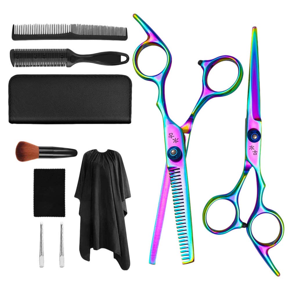 Professional Hair Cutting Scissors Kit - Barber Shears, Flat Scissors & Hair Clippers for Salon & Home Use | Complete Hairdressing Equipment Set for Stylists & DIY Haircuts