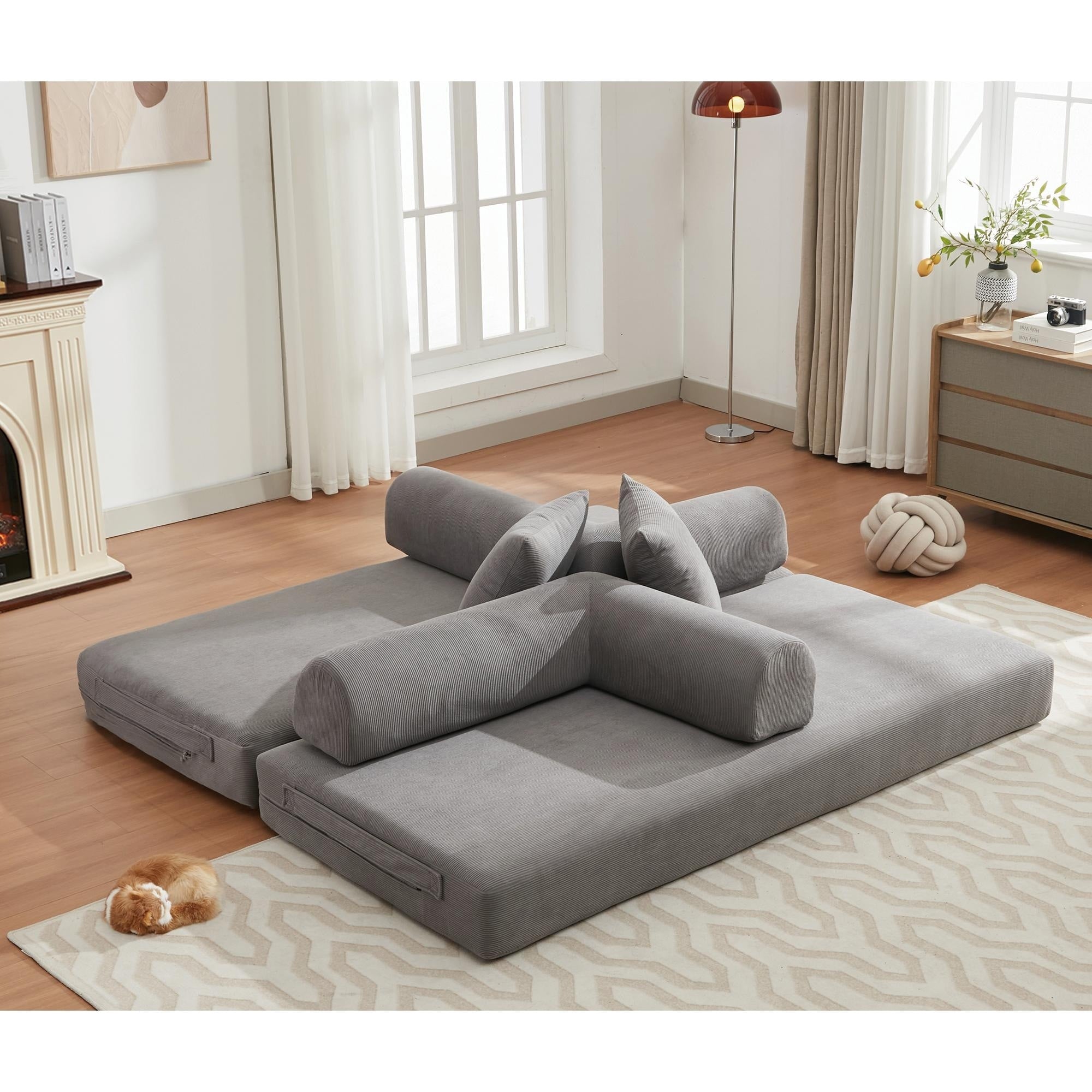 4 in 1 Convertible Sleeper Sofa Bed - 78.5