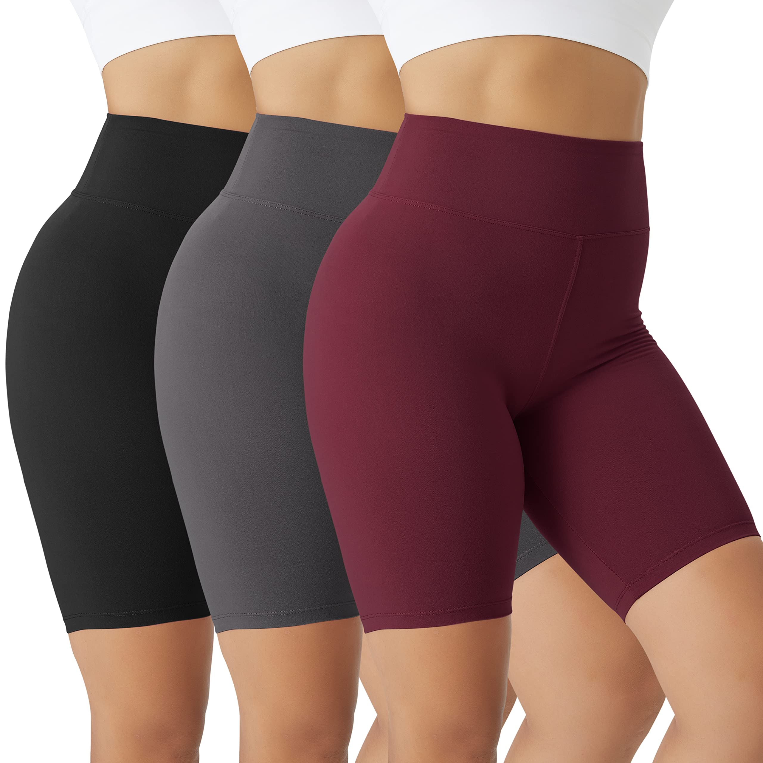 VALANDY Women's High Waisted Biker Shorts - 8