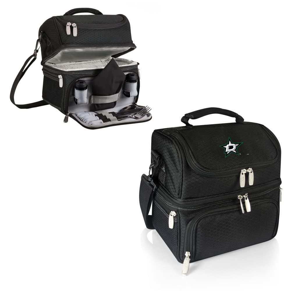 NHL Dallas Stars Insulated Lunch Box with Picnic Set - Reusable Cooler Bag for Work, School & Outdoor Activities - Perfect for Office, Picnics & Sports Events