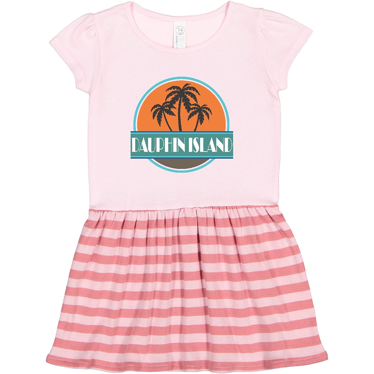 Inktastic Dauphin Island Alabama Vacation Toddler Dress - Cute Summer Outfit for Girls, Beach Trip, Family Holiday & Photo Shoot