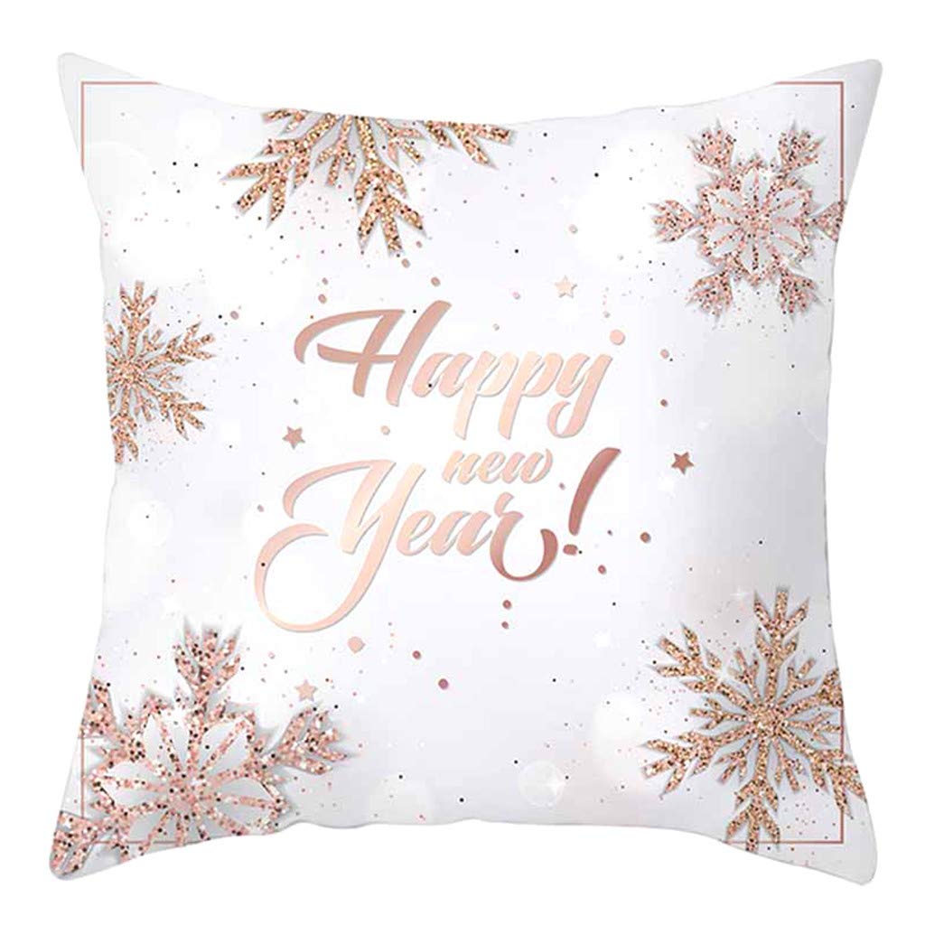 REN12Ni Christmas Pillow Covers - Pink Gold Throw Cushion Covers for Home, Wedding & Romantic Decor (1 Piece) | Perfect for Holiday Decorations, Sofa Accents & Gift Giving