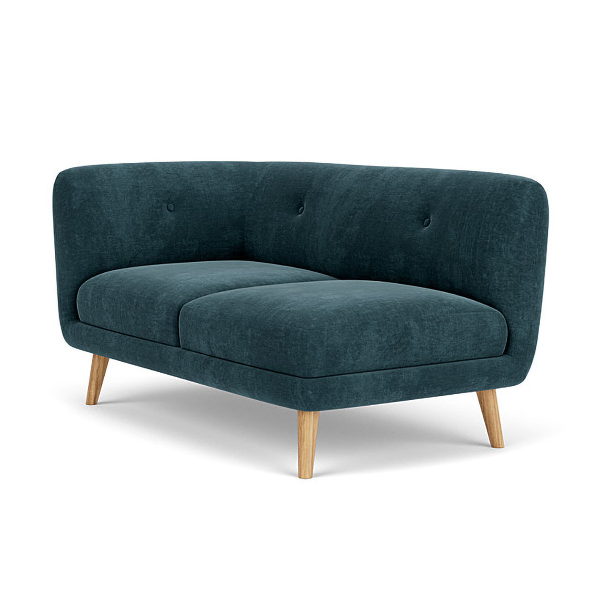 Alfred Fabric Left 2 Seater Modular Sofa - Modern L-Shaped Sectional Couch for Living Room, Lounge & Small Spaces - Comfortable & Stylish Home Furniture