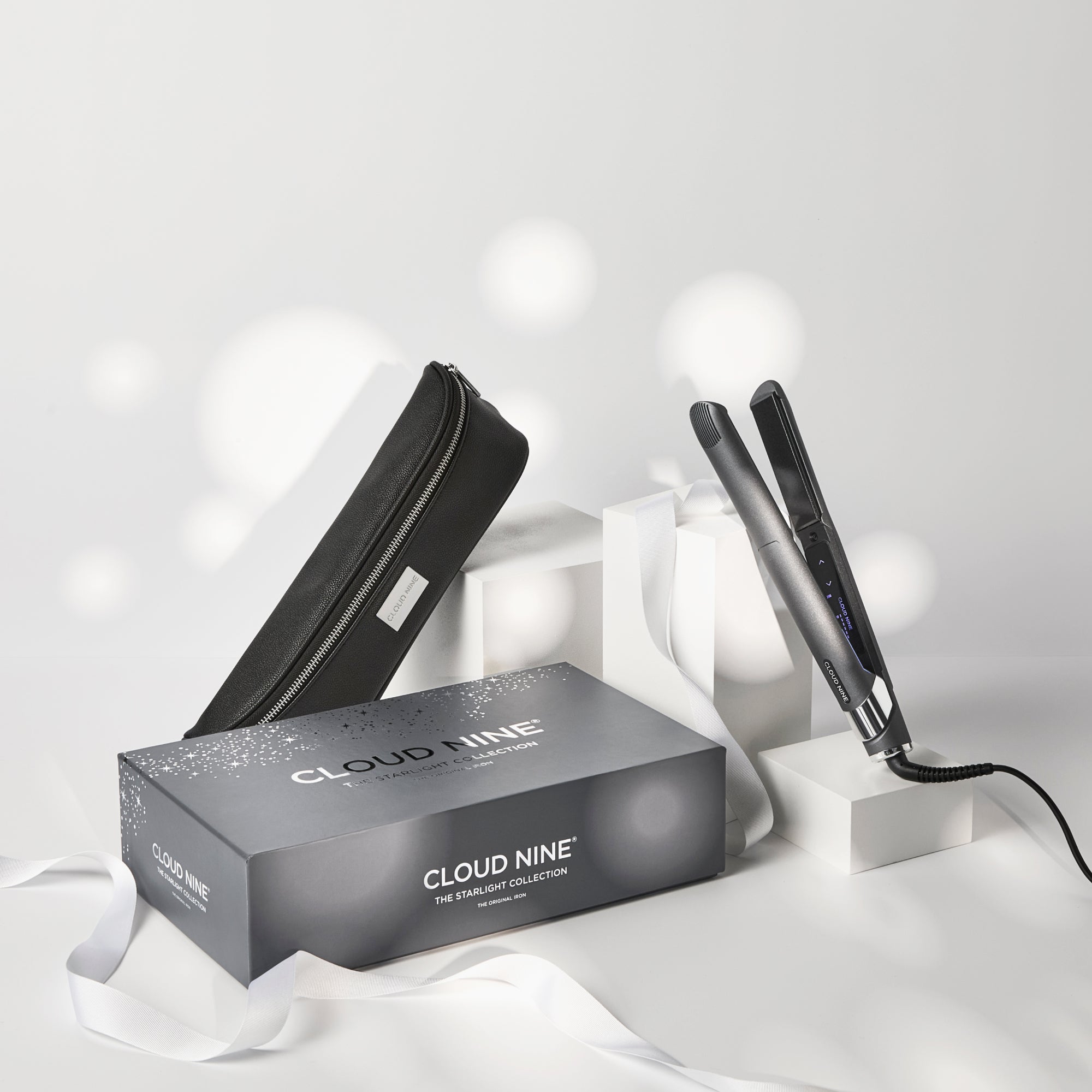 CLOUD NINE The Starlight Collection Original Flat Iron for Hair - Professional Ceramic Straightener with Adjustable Temperature for Smooth & Shiny Hair at Home or Salon