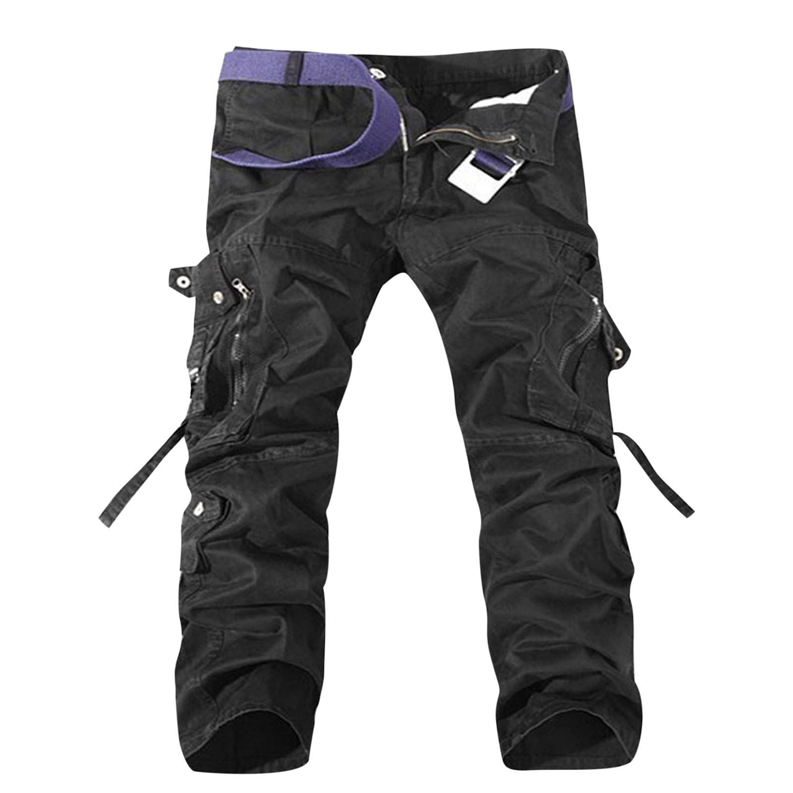 Men's Casual Sweatpants with Multi-Pockets - Soft Washed Cargo Pants for Outdoor, Workout & Everyday Wear | Comfortable Lounge Pants for Running, Hiking, Gym & Relaxing at Home