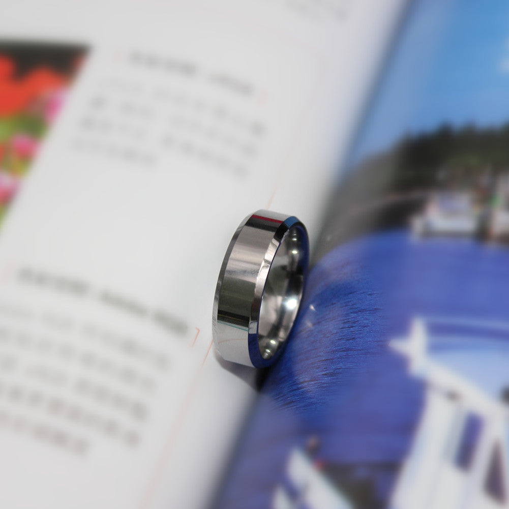 MABELLA 8MM Tungsten Carbide Ring for Men - Polished Plain Comfort Fit Wedding Band - Durable & Scratch Resistant - Perfect for Engagement, Wedding, Anniversary & Everyday Wear