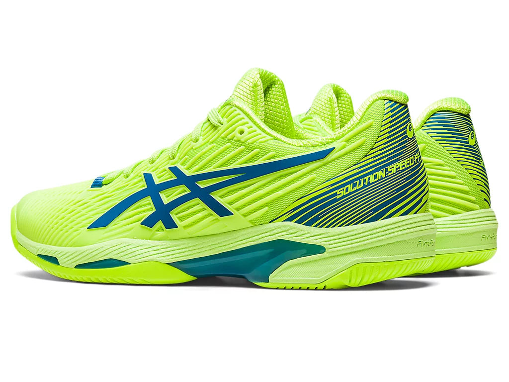 ASICS Women's Solution Speed FF 2 Tennis Shoes - Hazard Green/Blue | Lightweight Performance Court Shoes for Women | Perfect for Competitive Matches & Training Sessions
