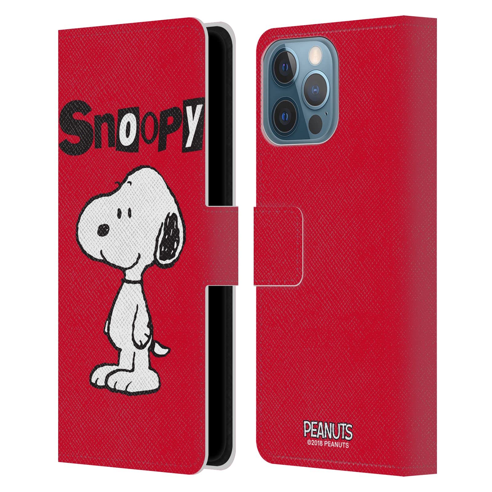 Official Peanuts Snoopy Leather Wallet Case for iPhone 13 Pro Max - Licensed Character Phone Cover with Card Slots | Perfect for Work, Travel & Everyday Use