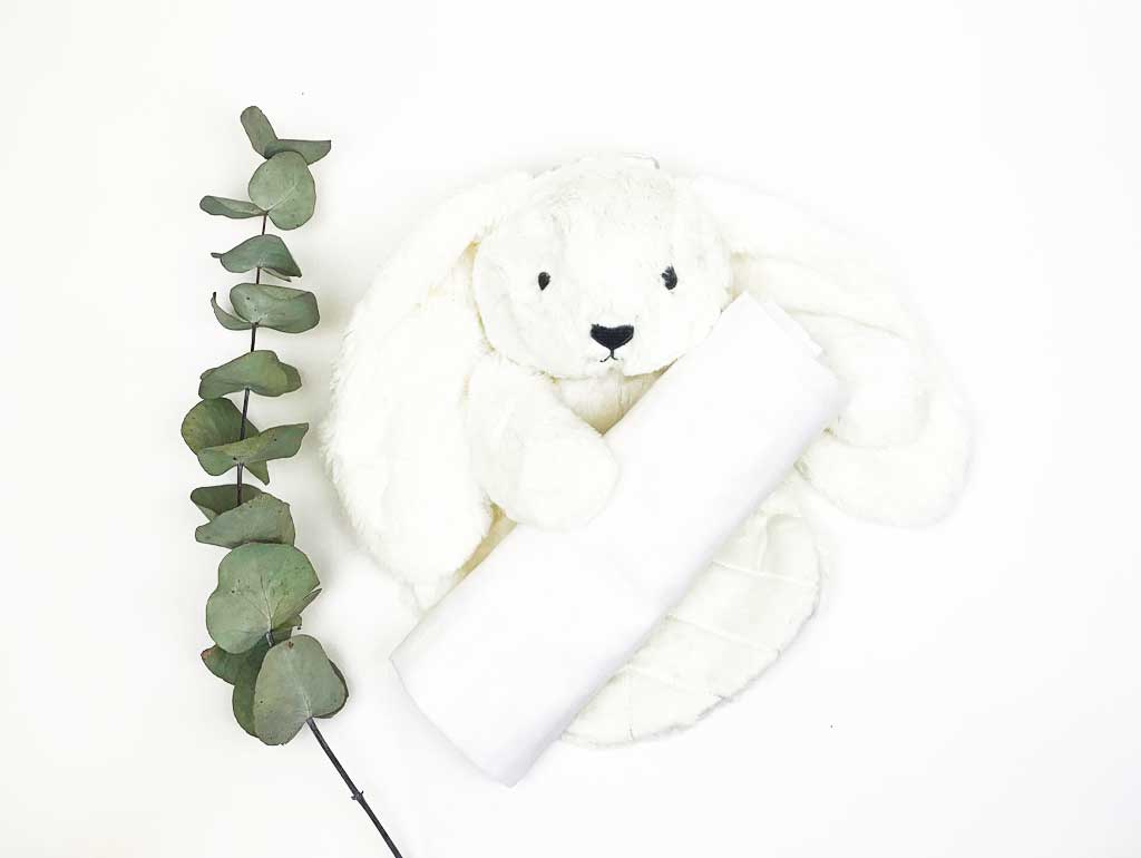 Pure White Baby Bunny Plush Toy Gift Box - Soft Stuffed Animal for Newborns, Baby Showers & Easter Gifts - Perfect for Nursery Decor, First Birthday & Cuddling