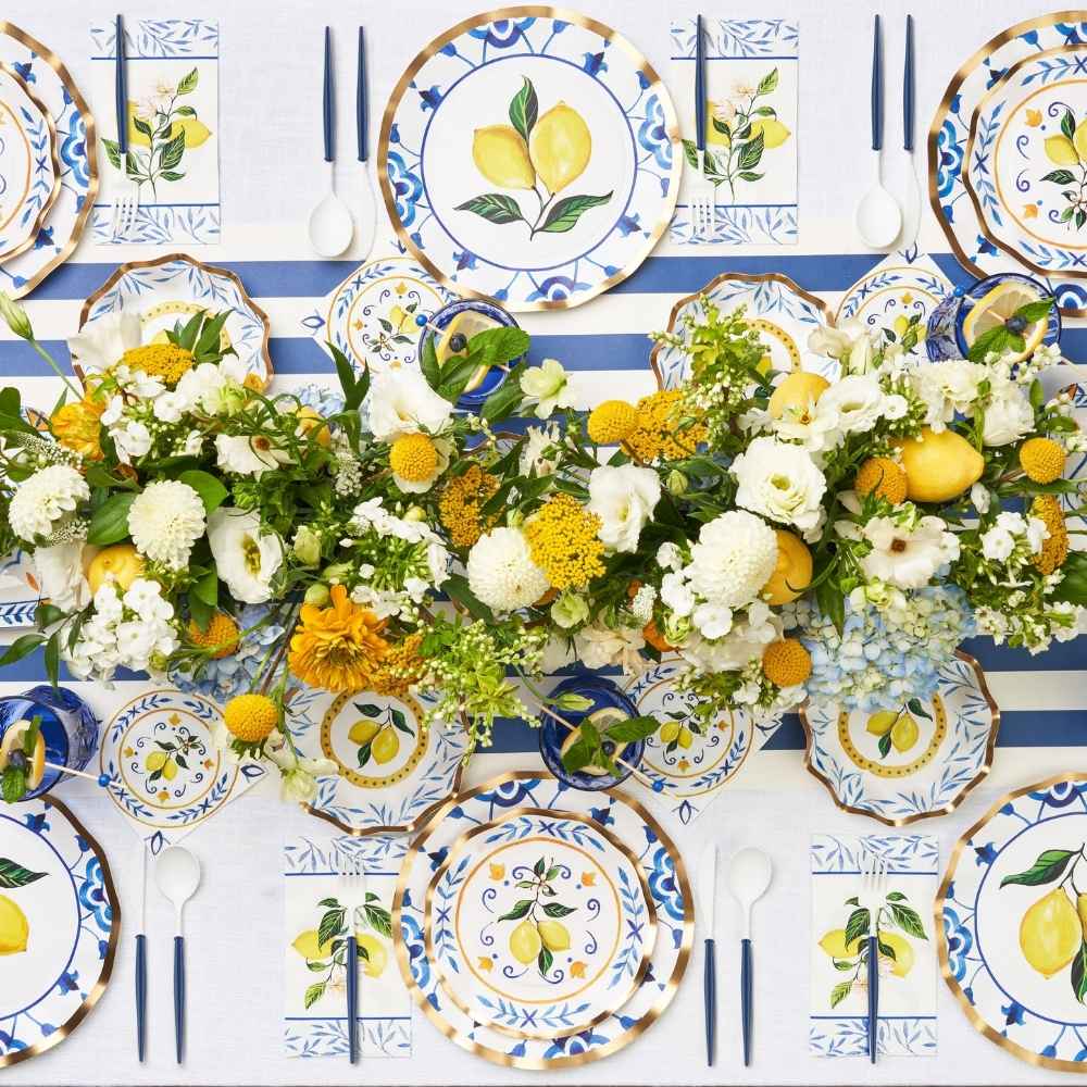 Ultimate Capri Coast Tablescape Set - Elegant Coastal Dining Decor for Beach Weddings, Summer Parties & Outdoor Entertaining