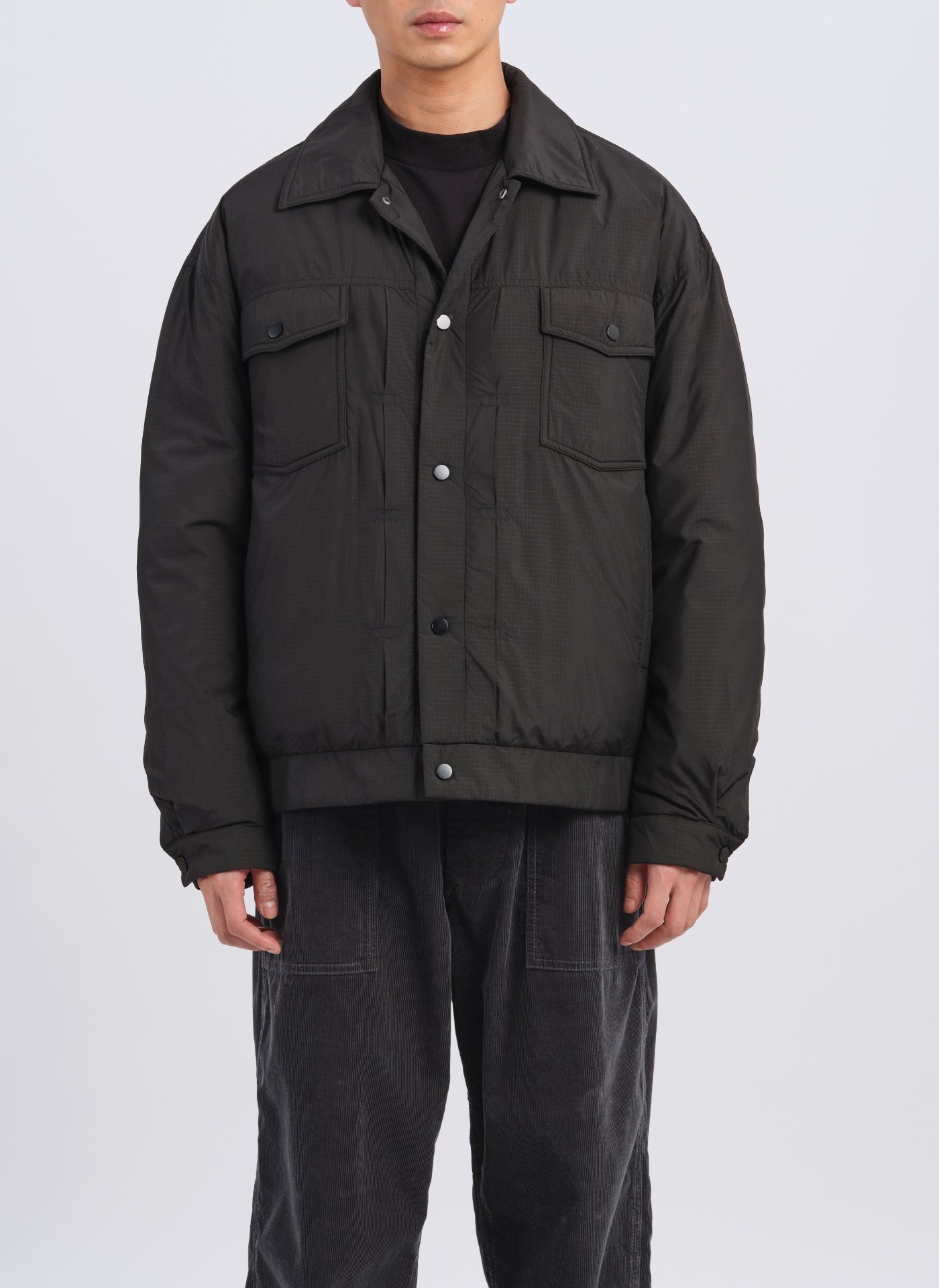 Men's Lightweight Polyester Trucker Down Jacket - Warm Winter Coat for Outdoor Activities, Hiking & Casual Wear