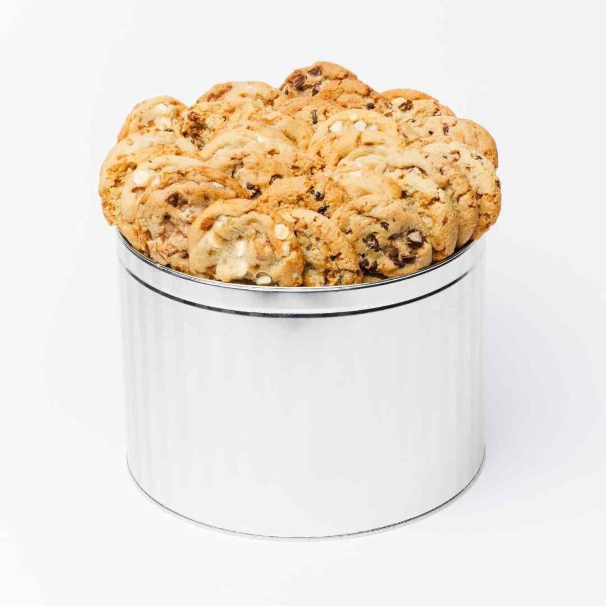 Christie Cookies - Gourmet Assortment of 60 Fresh-Baked Cookies in Elegant Silver Tin | No Preservatives Added | Perfect for Gifts, Parties & Holiday Treats