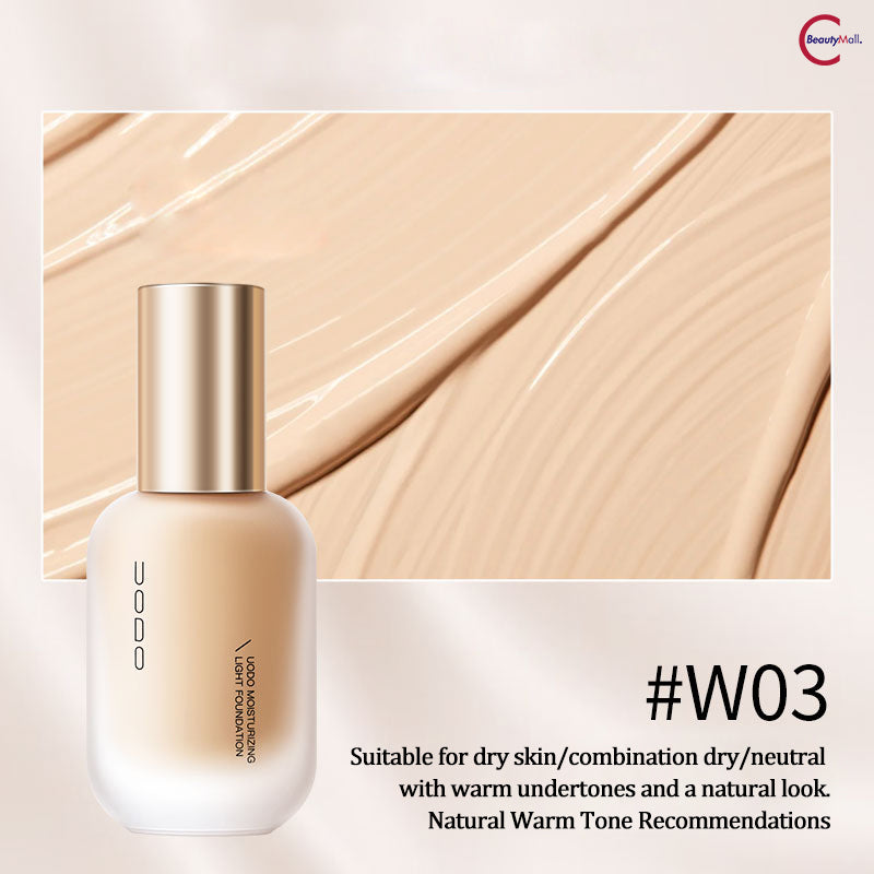 UODO Hydrating Lightweight Liquid Foundation - Natural Finish, Oil-Free & Long-Lasting for Daily Makeup & Flawless Skin | Perfect for Work, Date Night & Special Occasions