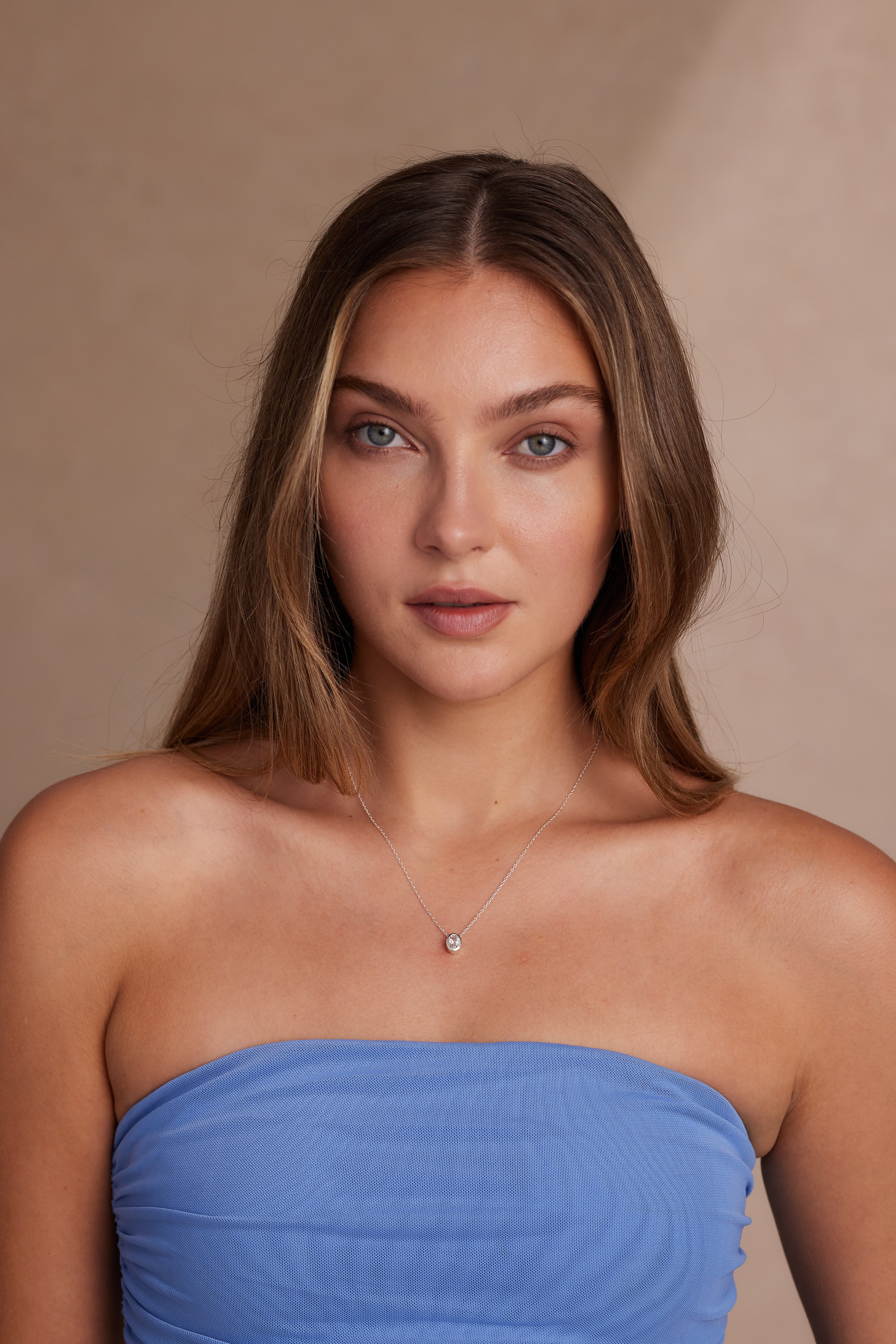 April Birthstone Necklace - Genuine Topaz Silver Oval Pendant for Women, Perfect Gift for April Birthdays, Anniversaries & Special Occasions