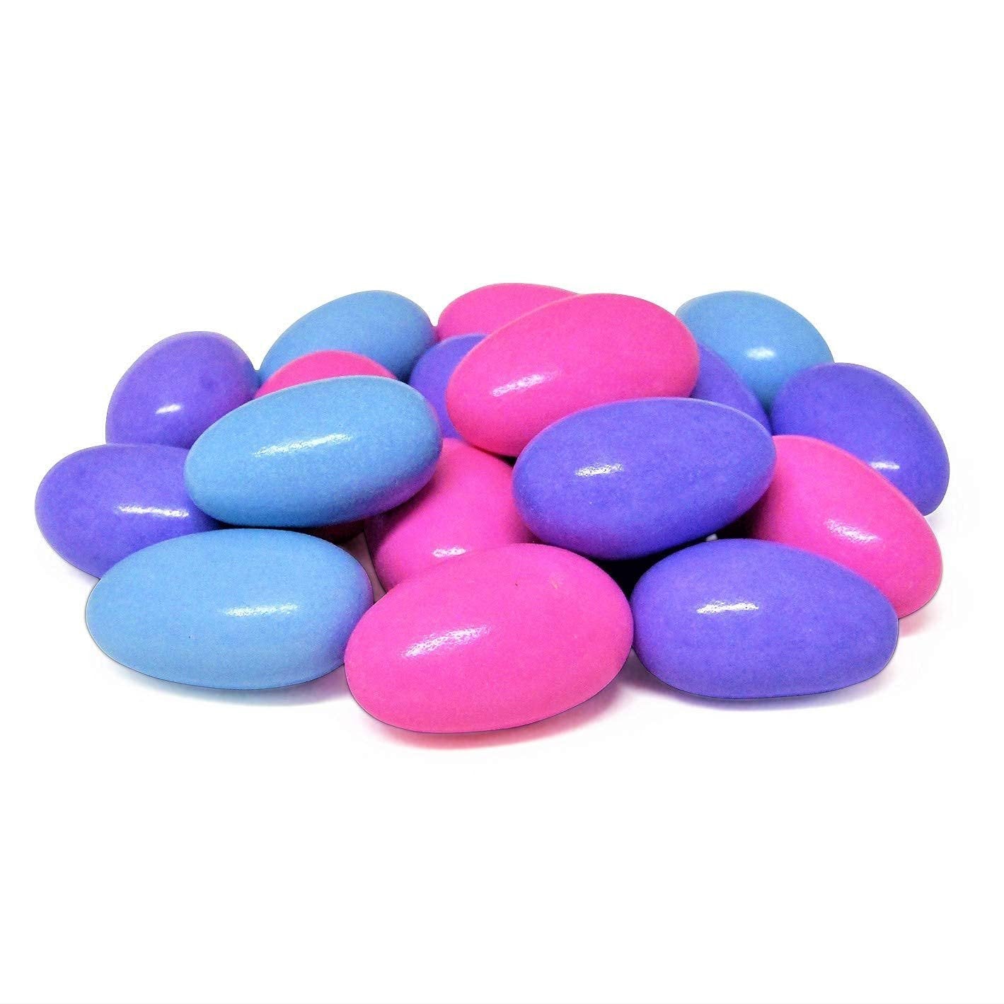 Colorful Jordan Almonds Medley - Purple, Pink & Blue - Perfect for Weddings, Baby Showers & Party Favors