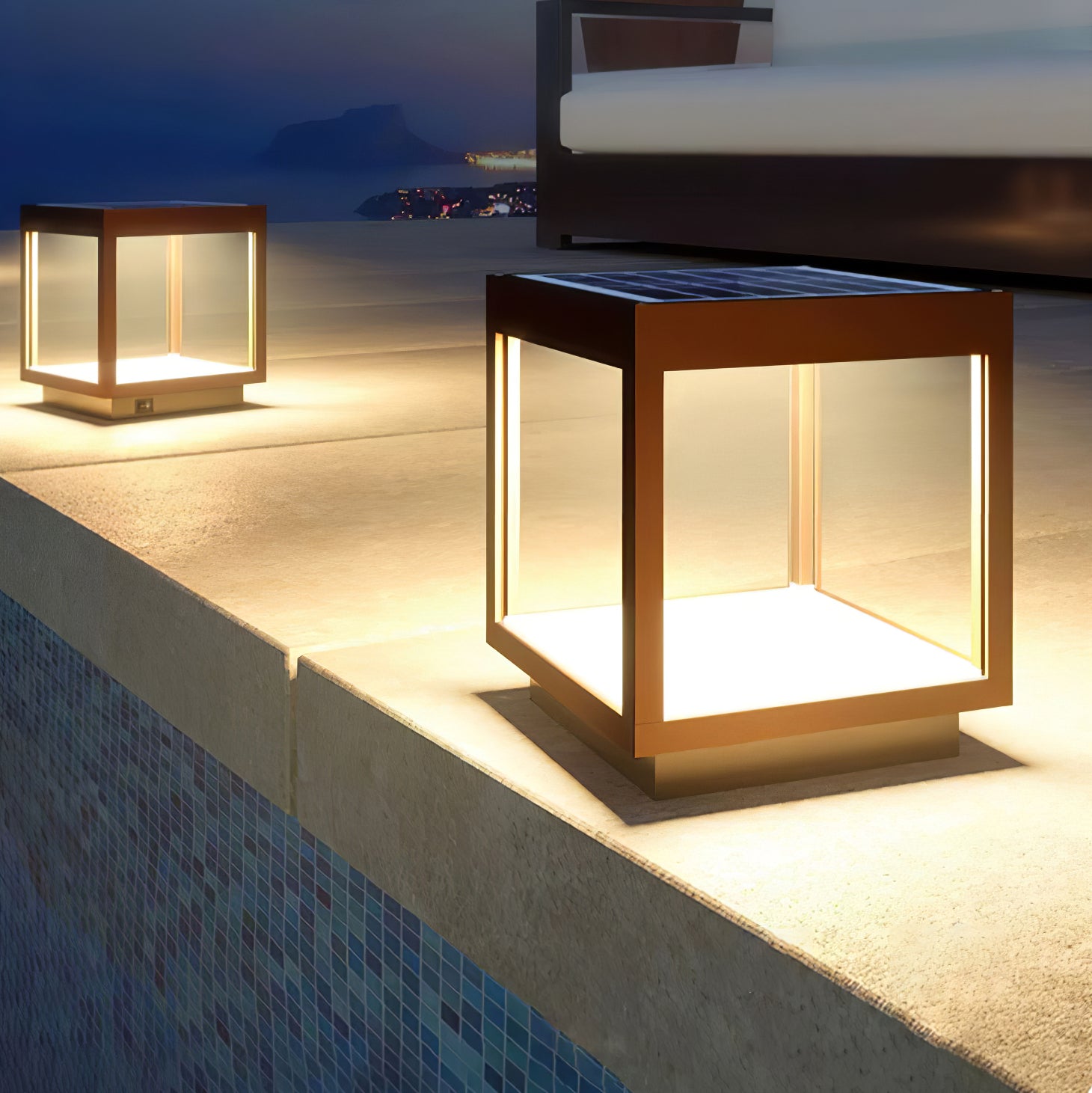 Modern Square Frame Outdoor Post Light - Durable Weatherproof Exterior Lighting for Patio, Garden, and Driveway - Perfect for Home and Commercial Outdoor Spaces