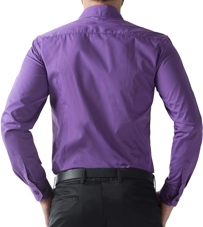 Paul Jones Men's Long Sleeve Button Down Dress Shirt Cardigan - Formal Office Wear & Business Casual Outfits for Men