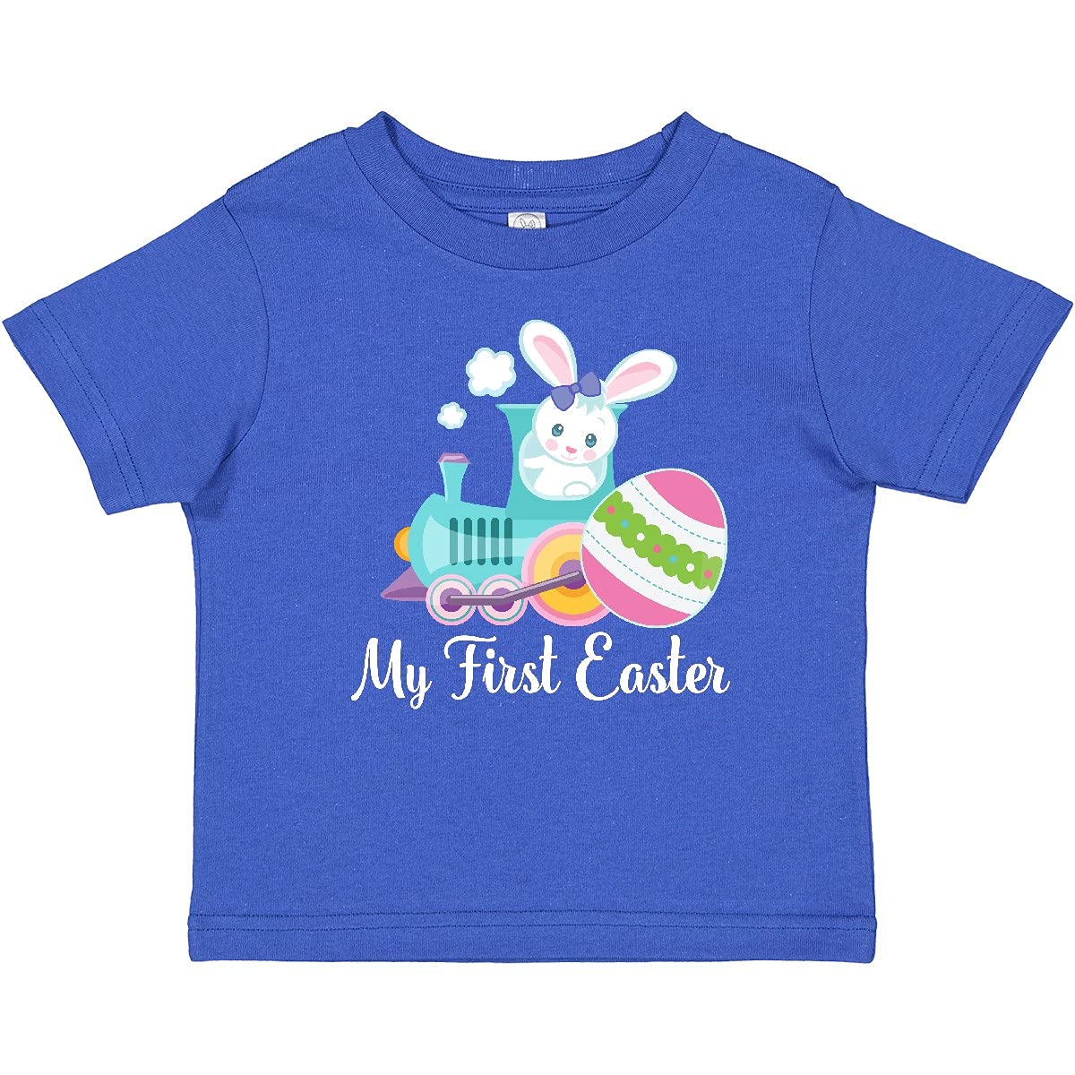 Inktastic My First Easter Egg Train Baby T-Shirt - Cute Easter Outfit for Infants & Toddlers - Perfect for Easter Egg Hunts, Family Photos & Holiday Celebrations