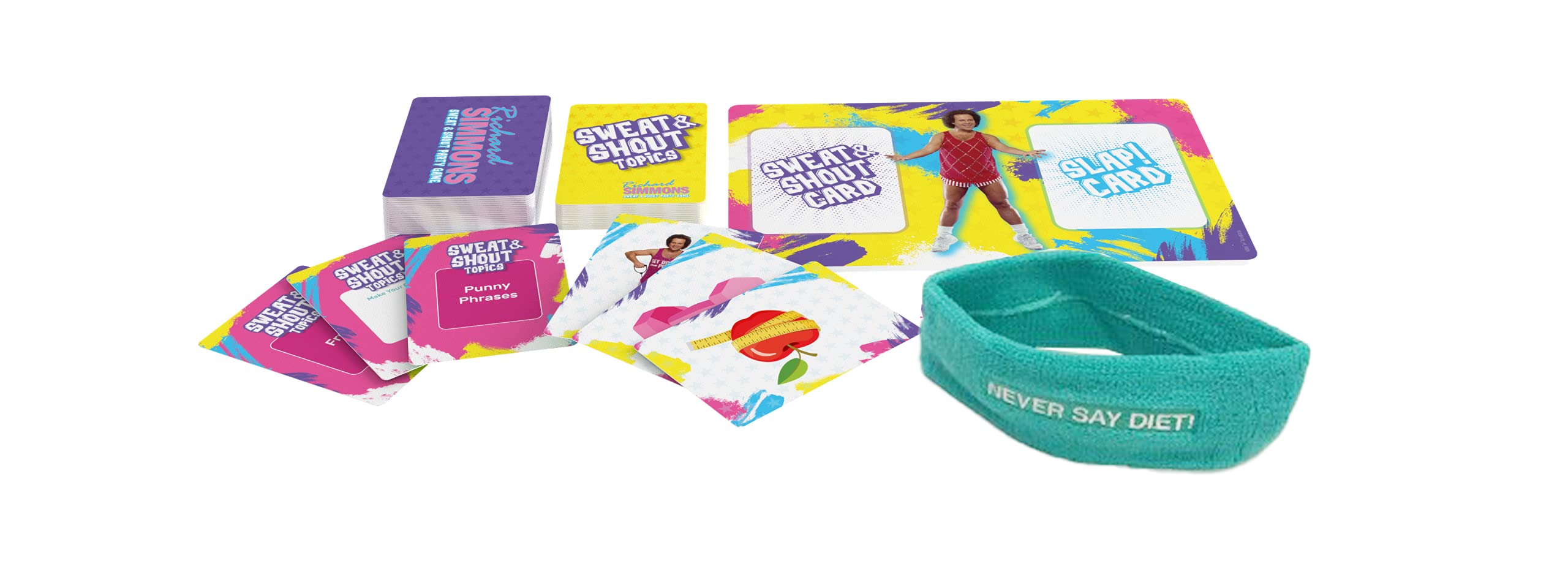 Pressman Richard Simmons: Sweat & Shout Party Game - Show Off Your Moves & Shimmy Off The Pounds - Fun Fitness Game for Family Gatherings & Dance Parties