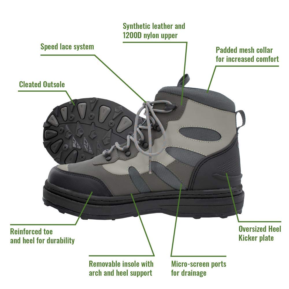 FROGG TOGGS Men's Cleated or Felt Wading Boots for Fishing & Outdoor