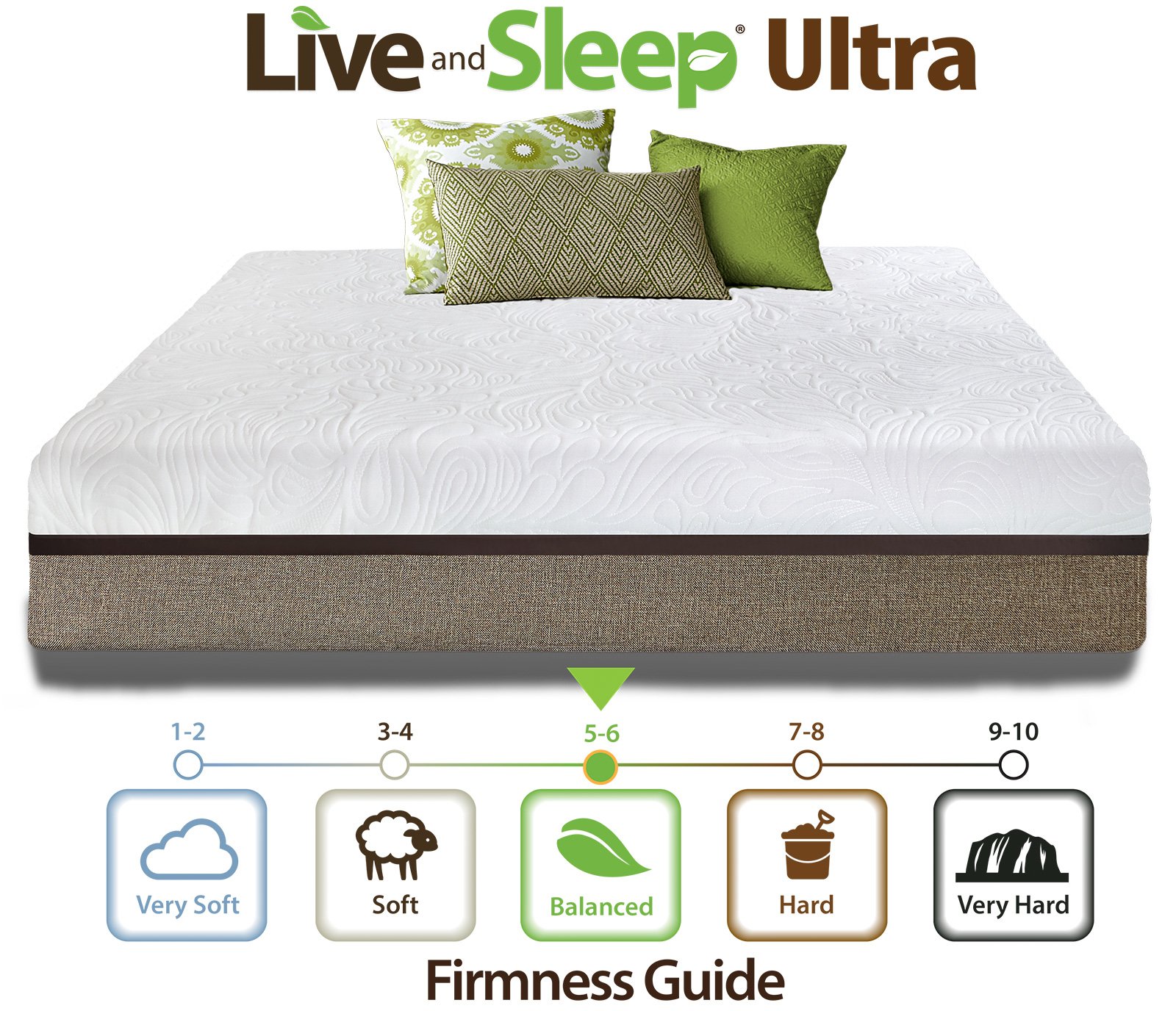 Live & Sleep Ultra Gel Memory Foam Mattress - 12 Inch Twin XL Size - Medium Firm Support - CertiPUR-US Certified - Cool Comfort Bed in a Box - Perfect for Guest Rooms, Dorms & Small Spaces