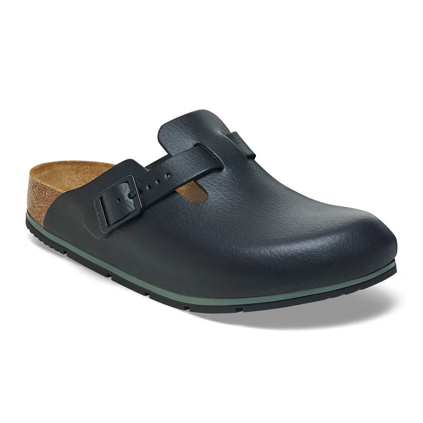 Birkenstock Boston Pro Leather Clogs for Men & Women - Black Comfortable Slip-On Shoes for Home, Office & Casual Wear