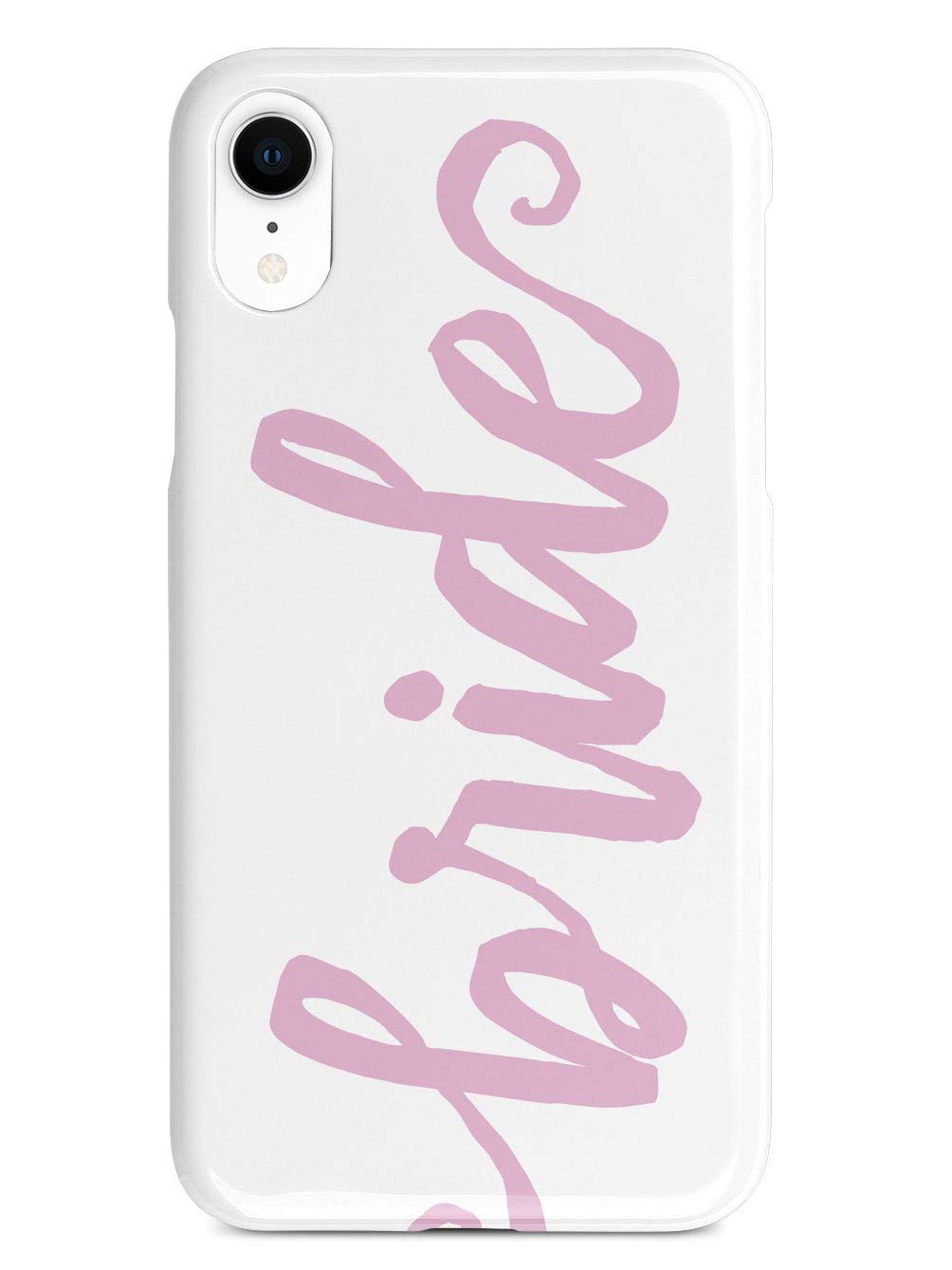 **Inspired Cases - iPhone XR Case Compatible - 3D Textured Protective Cover for Apple iPhone XR - Bride Design - Light Pink - Perfect for Weddings, Parties & Everyday Use**