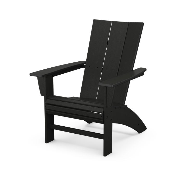 POLYWOOD Modern Curveback Adirondack Chair - Weather-Resistant Outdoor Furniture for Patio, Poolside & Garden Relaxation