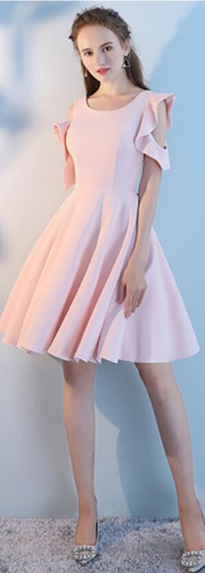Affordable Blush Pink Mismatched Short Bridesmaid Dresses - Simple & Elegant Style WG516 | Perfect for Weddings, Bachelorette Parties & Formal Events