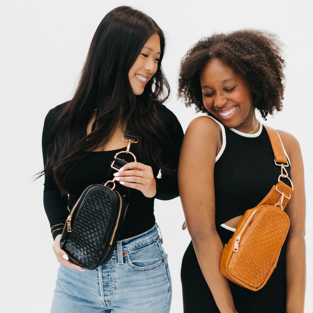 Waverly Woven Sling Bag for Women - Lightweight Crossbody Purse with Adjustable Strap - Perfect for Travel, Shopping & Everyday Use