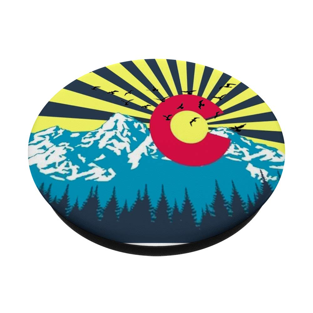 Colorado State Flag PopSockets PopGrip - Swappable Phone Grip with Rocky Mountains Design for iPhone, Samsung & Tablets - Perfect for Hiking, Travel & Showing State Pride