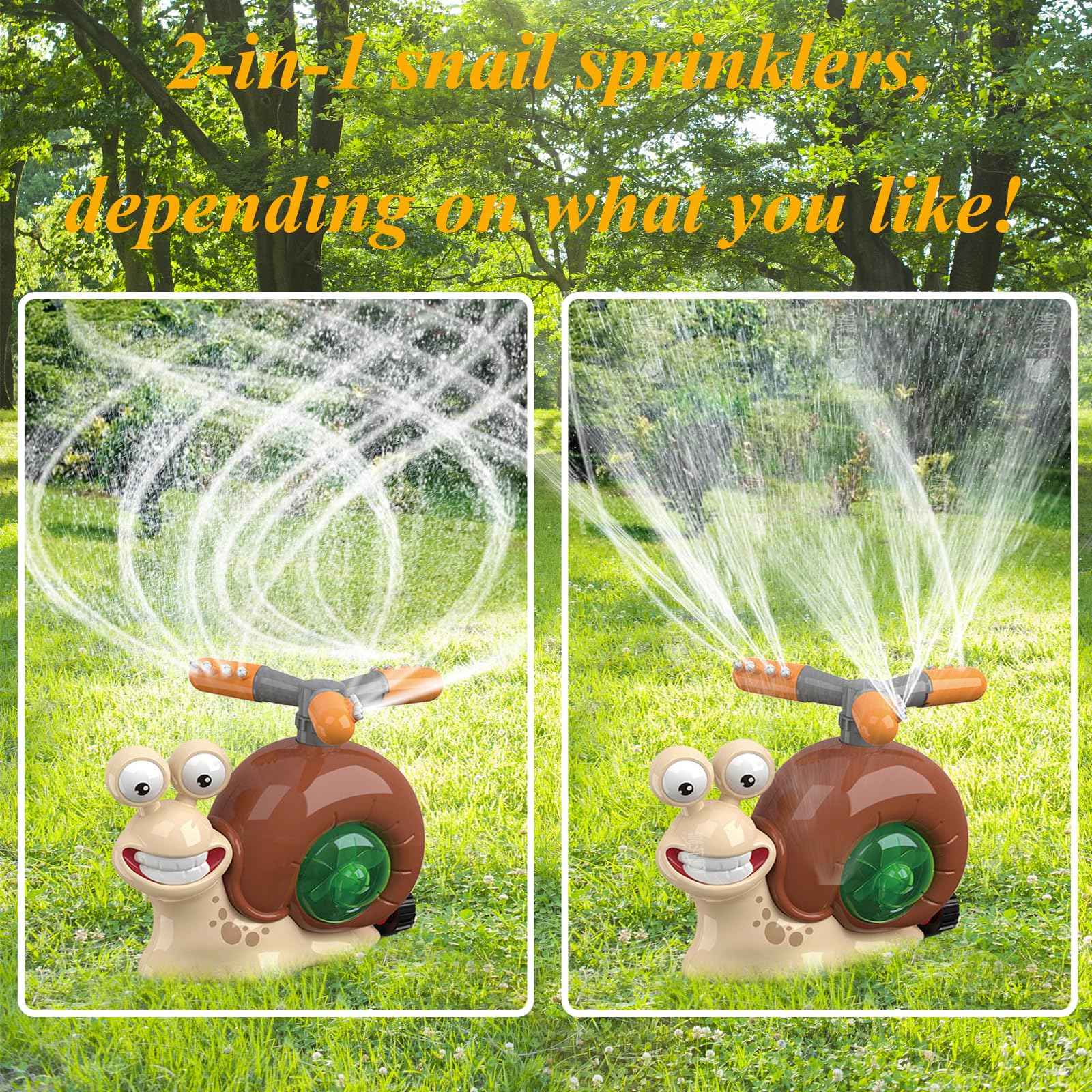 360° Rotating Snail Sprinkler for Kids - Fun Outdoor Water Play Toy with Garden Hose Attachment | Perfect for Backyard, Lawn, and Summer Activities