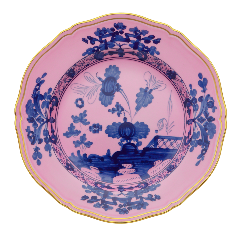 Oriente Italiano 10.5 Inch Dinner Plate Set - Elegant Azalea Floral Design for Fine Dining, Wedding, and Special Occasions | Dishwasher & Microwave Safe Ceramic Plates